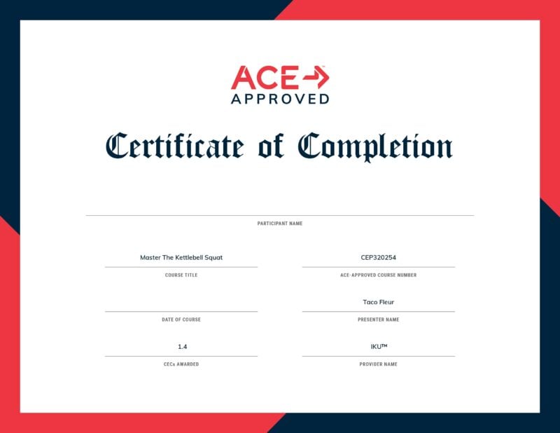 ACE Certificate of Completion